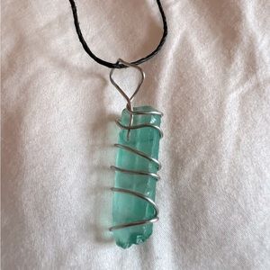 Handmade Blue Sea-glass Necklace
